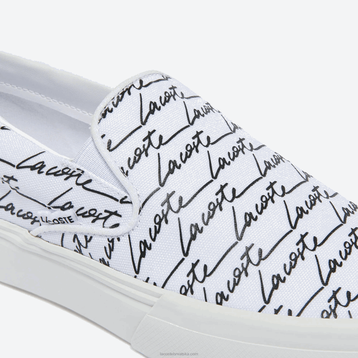 bijelo i crno 147 6H4B1860 muškarci Lacoste navlaka s printom na platnu za skok i posluživanje