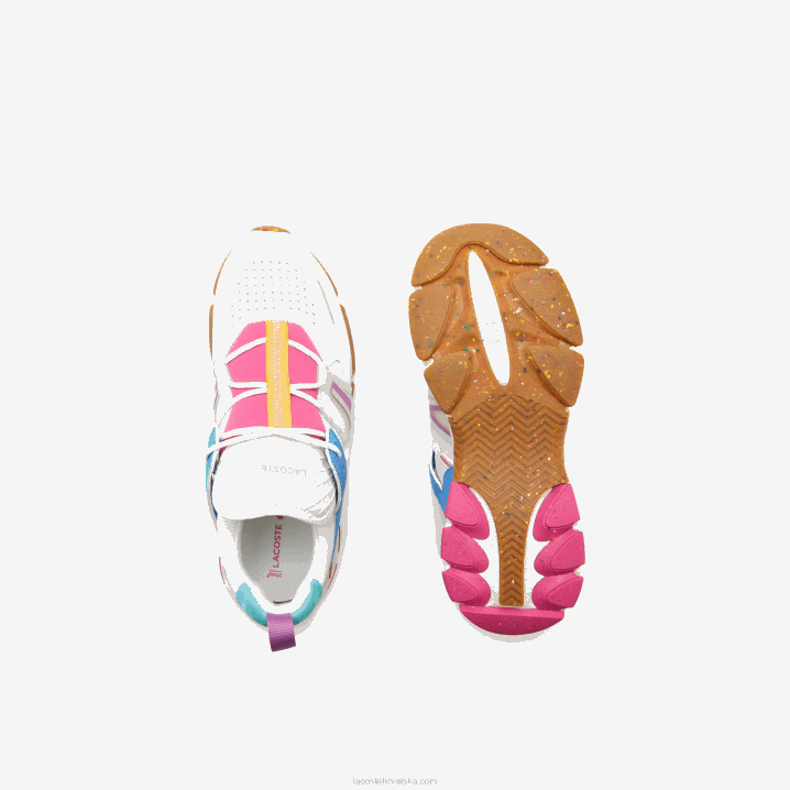 bijela i ružičasta b53 6H4B1842 muškarci Lacoste l003 tenisice od eko tekstila