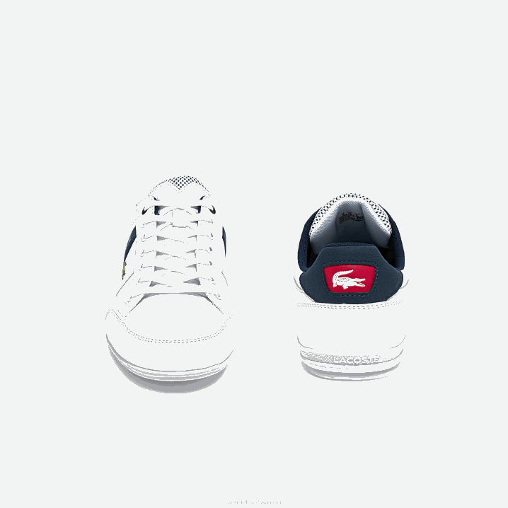 bijela/mornarska i crvena 407 6H4B1791 muškarci Lacoste chaymon tekstilne i sintetičke tenisice