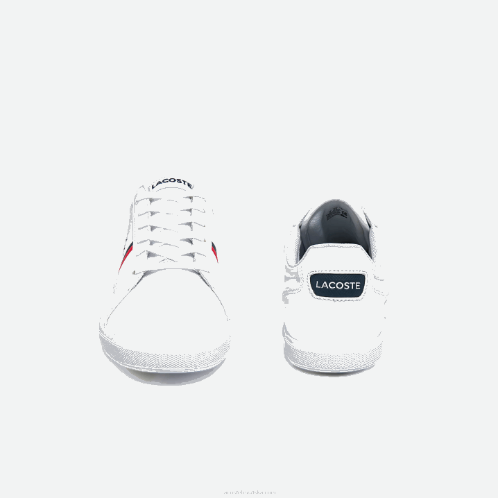 bijela/mornarska i crvena 407 6H4B1876 muškarci Lacoste europa tricolore kožne i sintetičke tenisice