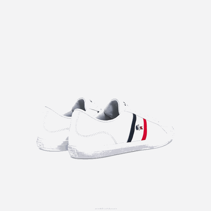 bijela/mornarska i crvena 407 6H4B1914 muškarci Lacoste lerond tricolore kožne i sintetičke tenisice