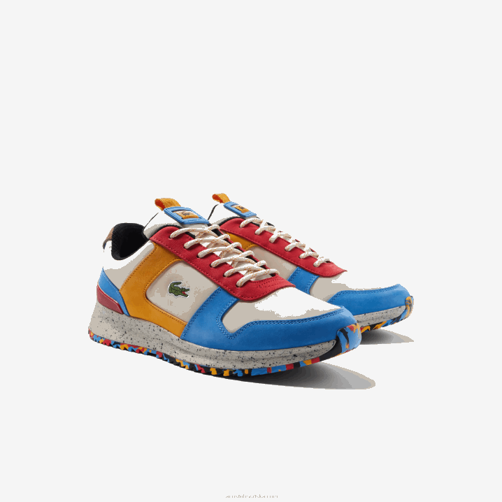 bijelo crvena 4y0 6H4B1905 muškarci Lacoste joggeur 2.0 kožne color-block tenisice