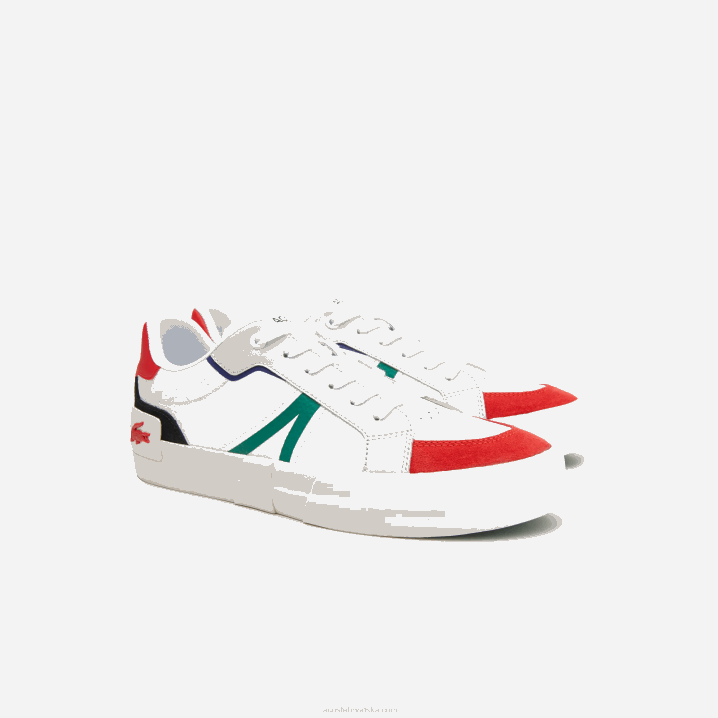 bijelo i crveno 286 6H4B1890 muškarci Lacoste l004 kožne šarene tenisice