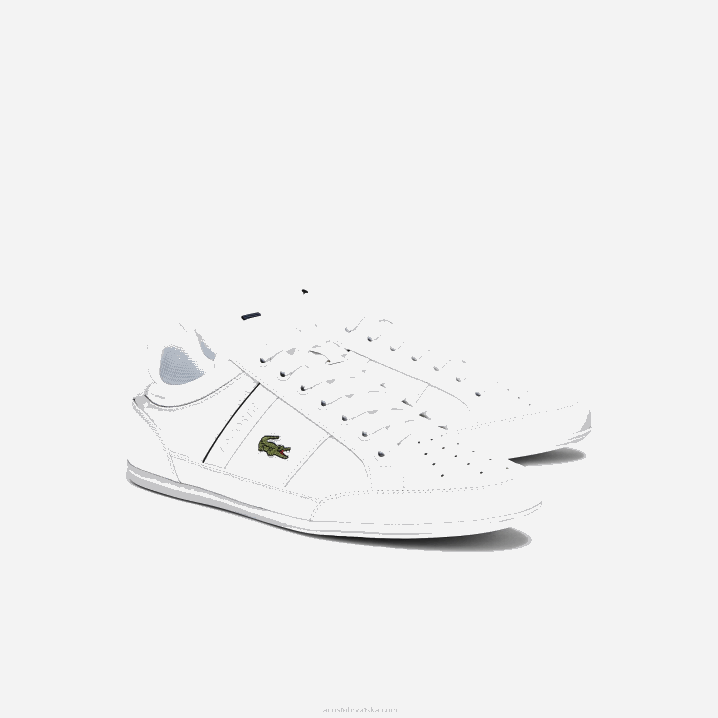 bijelo-plava 042 6H4B1713 muškarci Lacoste tenisice od chaymon kože i sintetike