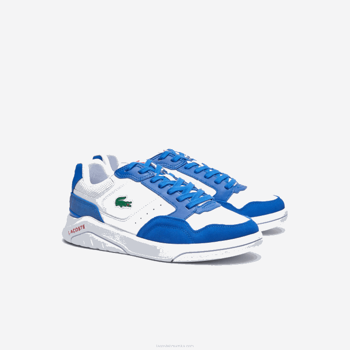 bijelo/plavo 080 6H4B1707 muškarci Lacoste game advance luxe kožne tenisice