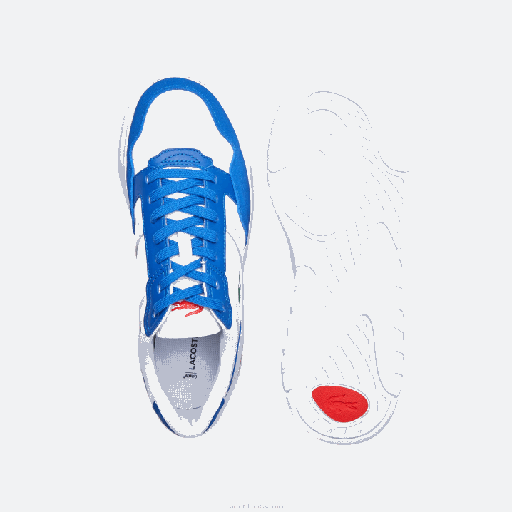 bijelo/plavo 080 6H4B1707 muškarci Lacoste game advance luxe kožne tenisice