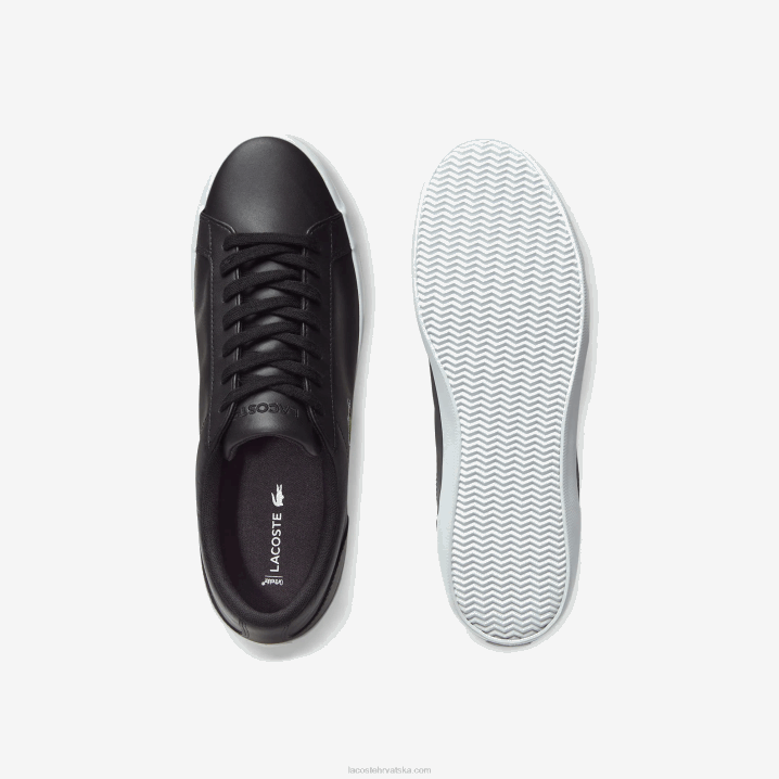 crna 024 6H4B1716 muškarci Lacoste lerond kožne tenisice