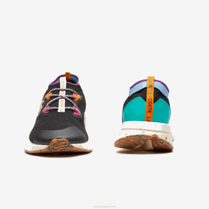 crni tirkiz 1s3 6H4B1901 muškarci Lacoste tenisice od eko tekstila run spin