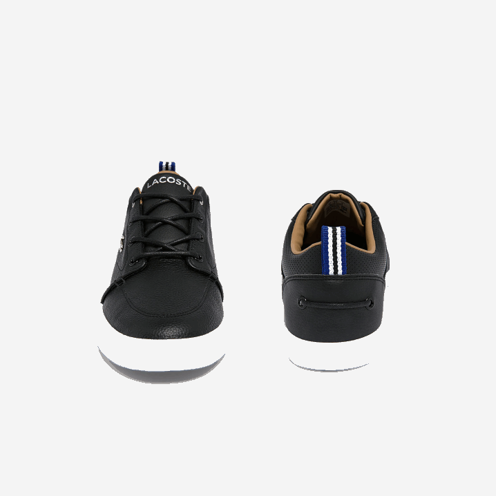 crno-bijelo 312 6H4B1760 muškarci Lacoste bayliss kožne tenisice s perforiranim ovratnikom