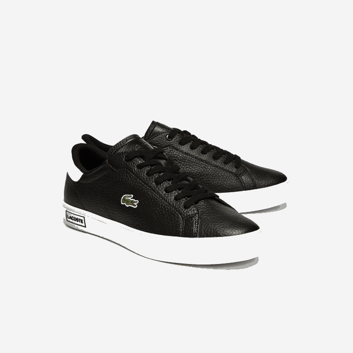 crno-bijelo 312 6H4B1805 muškarci Lacoste powercourt kožne tenisice