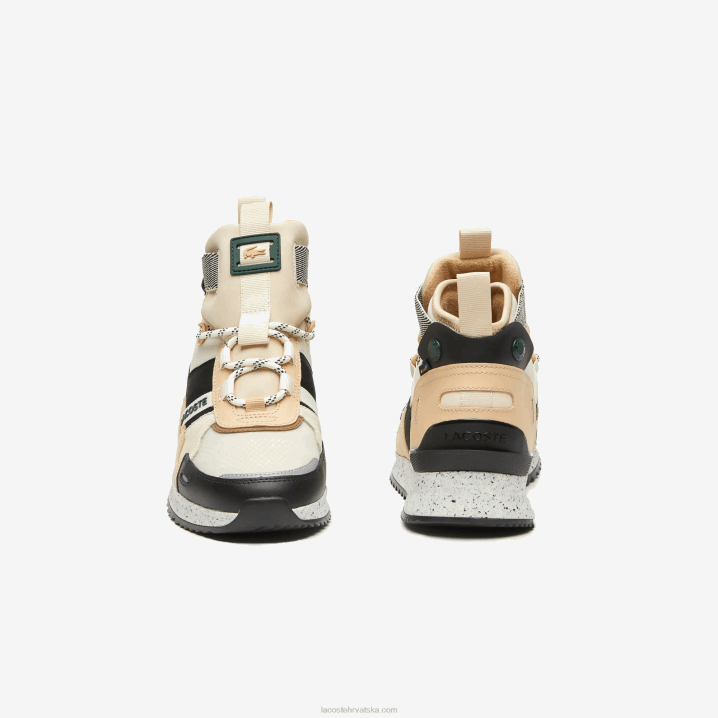 crno-bijelo 454 6H4B1792 muškarci Lacoste kožne vanjske cipele u pop bojama