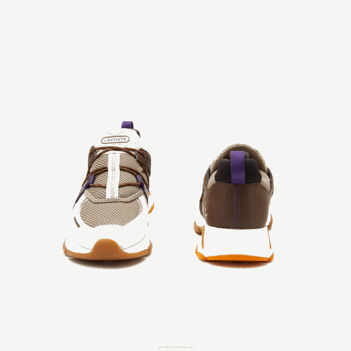 prljavo bijela i siva 2b7 6H4B1787 muškarci Lacoste l003 tekstilne color-block tenisice