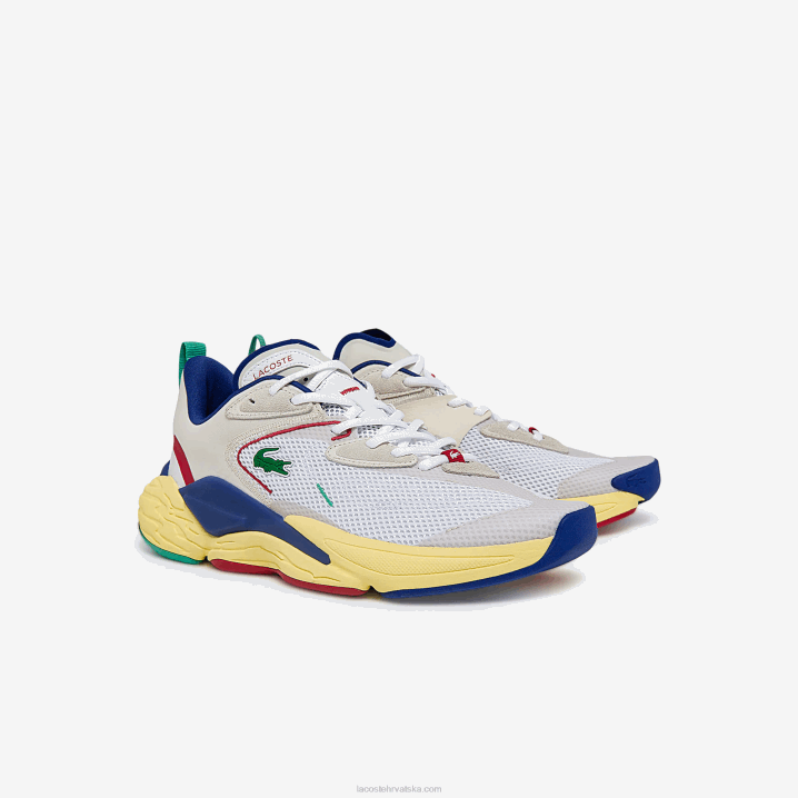 sivo bijelo i plavo 2q9 6H4B1857 muškarci Lacoste aceshot tekstilne i sintetičke tenisice