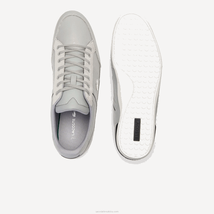 sivo crna 276 6H4B1709 muškarci Lacoste tenisice od chaymon kože