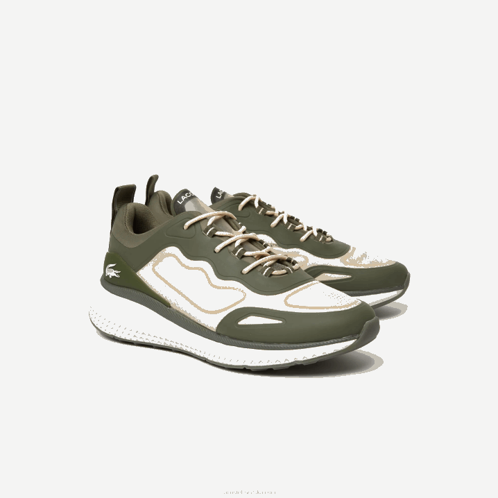 tamno zelena i prljavo bijela 1x3 6H4B1887 muškarci Lacoste active 4851 tekstilne tenisice