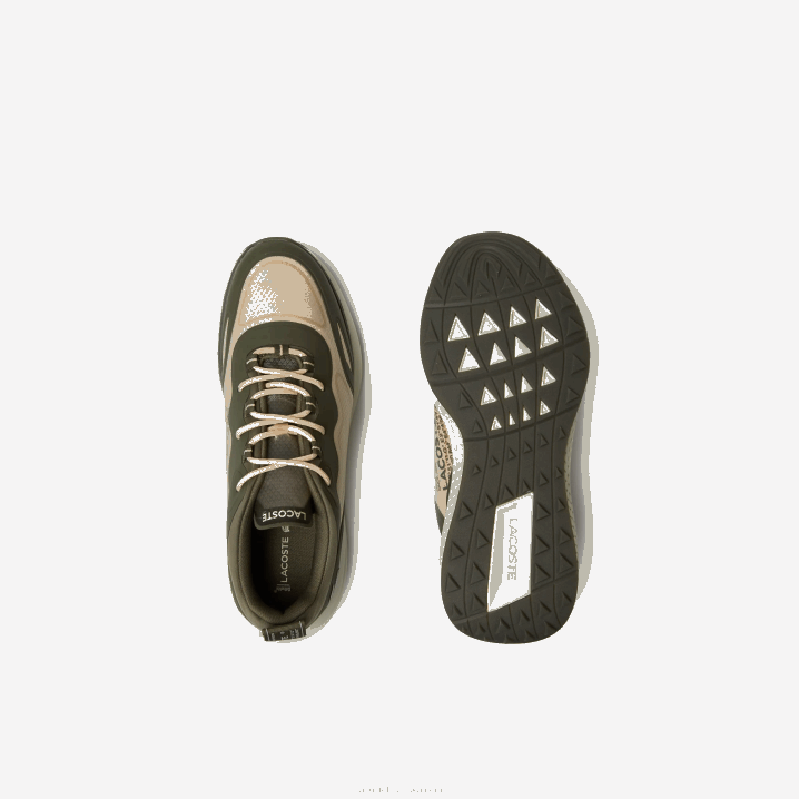 tamno zelena i prljavo bijela 1x3 6H4B1887 muškarci Lacoste active 4851 tekstilne tenisice