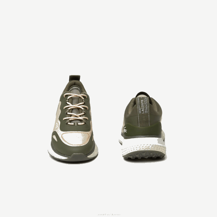 tamno zelena i prljavo bijela 1x3 6H4B1887 muškarci Lacoste active 4851 tekstilne tenisice