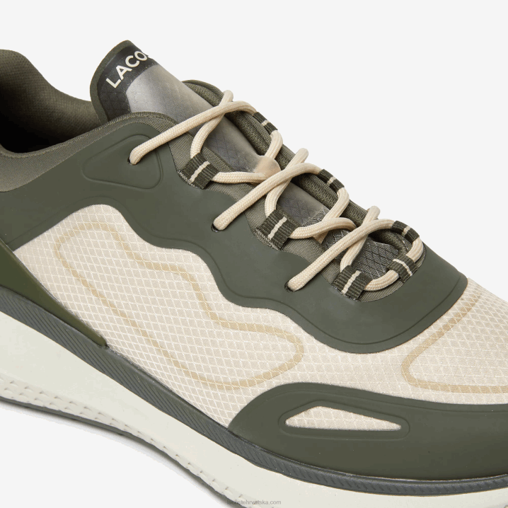 tamno zelena i prljavo bijela 1x3 6H4B1887 muškarci Lacoste active 4851 tekstilne tenisice