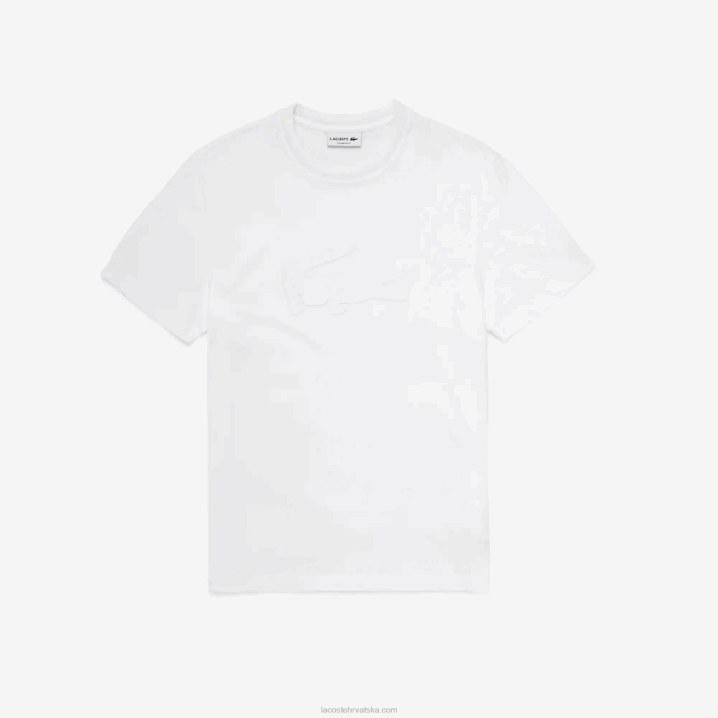 bijela 001 6H4B628 muškarci Lacoste sportska prozračna majica s printom