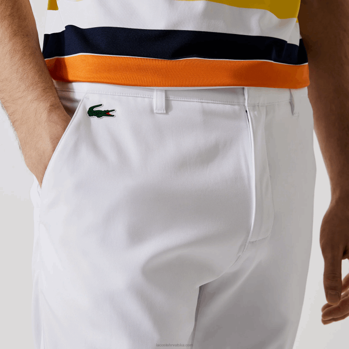bijela 001 6H4B1641 muškarci Lacoste sport rastezljive golf chino hlače