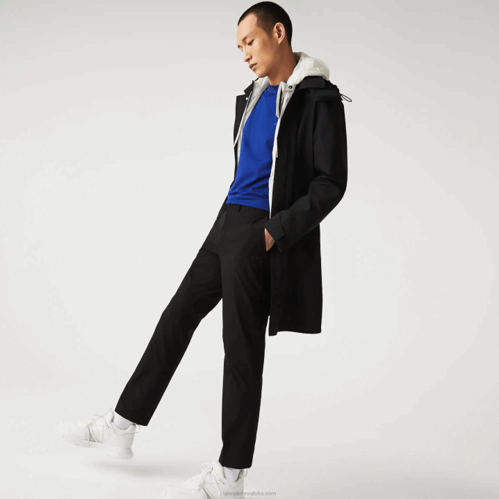 crna 031 6H4B1588 muškarci Lacoste pripijene lagane vodootporne chinos hlače