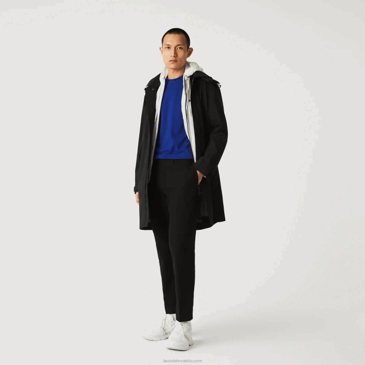 crna 031 6H4B1588 muškarci Lacoste pripijene lagane vodootporne chinos hlače