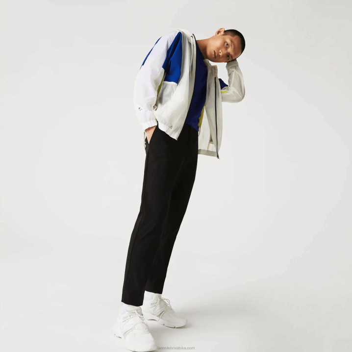 crna 031 6H4B1588 muškarci Lacoste pripijene lagane vodootporne chinos hlače