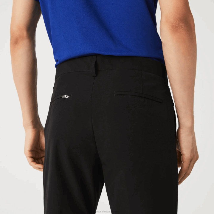 crna 031 6H4B1588 muškarci Lacoste pripijene lagane vodootporne chinos hlače