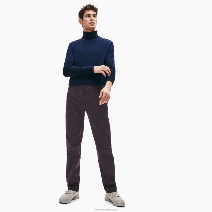 tamnoplava 166 6H4B1656 muškarci Lacoste rastezljive pamučne chino hlače