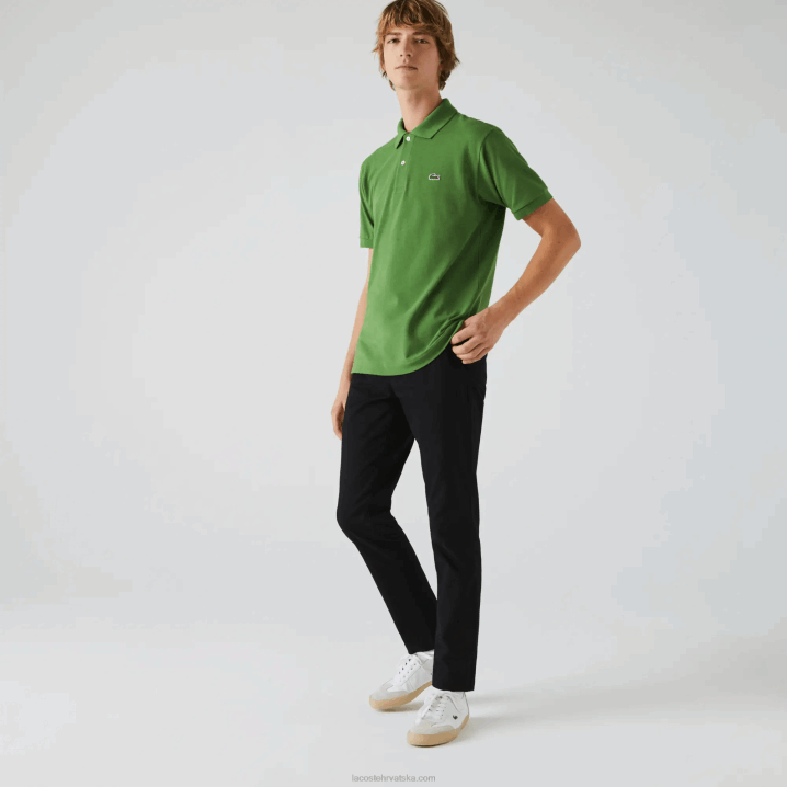 crna 031 6H4B548 muškarci Lacoste uske hlače od rastezljivog gabardina