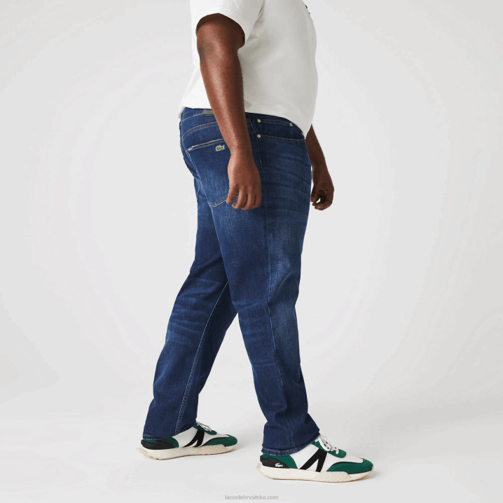 plava mk9 6H4B419 muškarci Lacoste uske hlače od rastezljivog pamučnog trapera