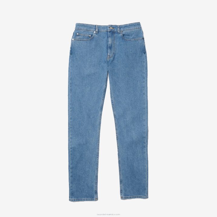 plava mku 6H4B418 muškarci Lacoste uske hlače od rastezljivog pamučnog trapera