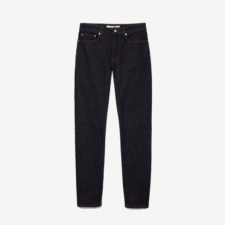 plava ml4 6H4B420 muškarci Lacoste uske hlače od rastezljivog pamučnog trapera