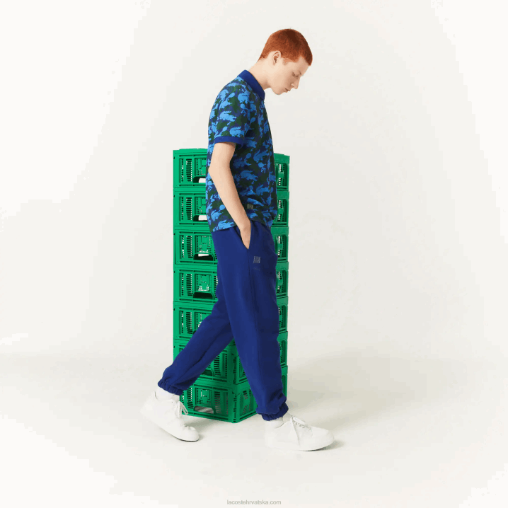 plavi bdm 6H4B1174 muškarcilacoste x minecraft hlače za trčanje od organskog pamuka