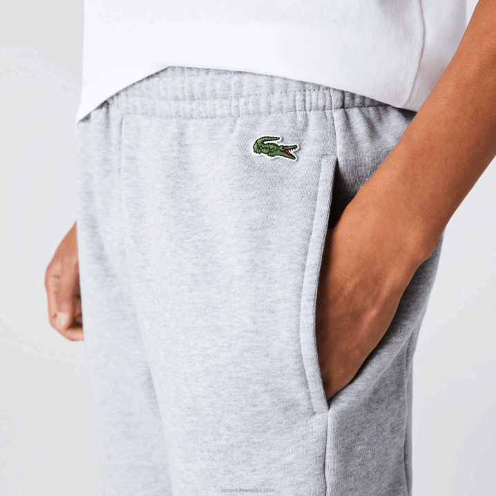 siva chine bijela crna p0f 6H4B1108 muškarci Lacoste brendirane colorblock flis jogging hlače