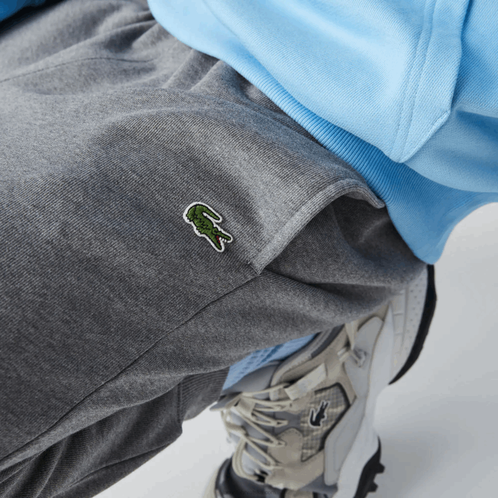 sivi chine 1vq 6H4B1208 muškarci Lacoste hlače za trčanje od flisa od organskog pamuka