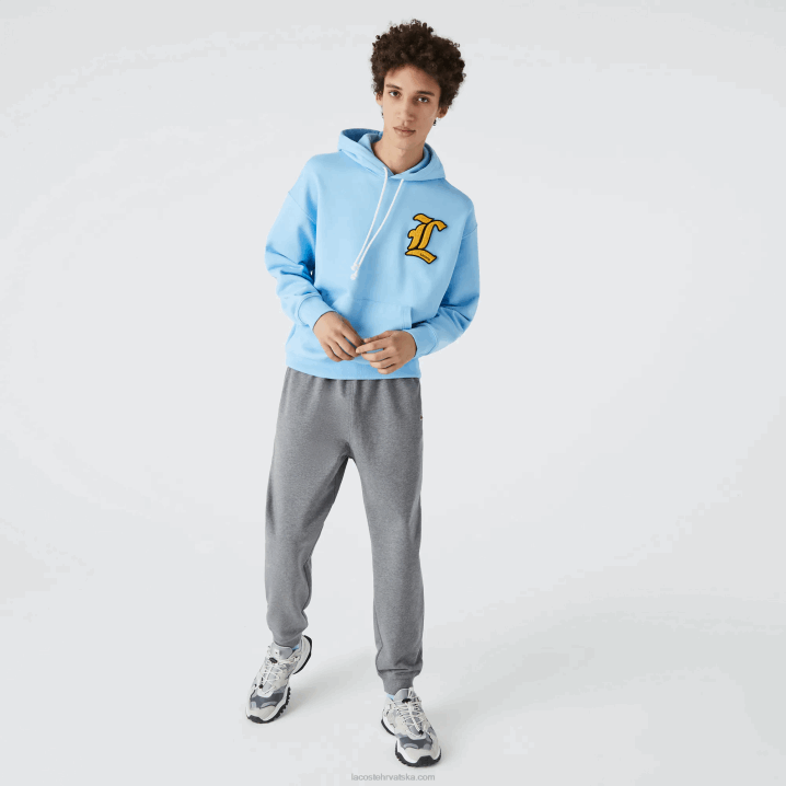 sivi chine 1vq 6H4B1208 muškarci Lacoste hlače za trčanje od flisa od organskog pamuka