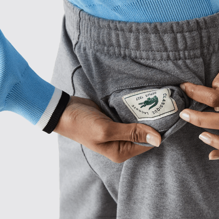 sivi chine 1vq 6H4B1208 muškarci Lacoste hlače za trčanje od flisa od organskog pamuka