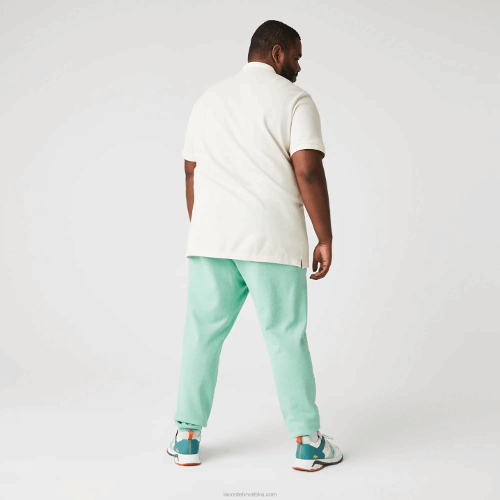 zeleni hcv 6H4B1066 muškarci Lacoste hlače za trčanje od pamučnog flisa s potpisom i uzorkom krokodila