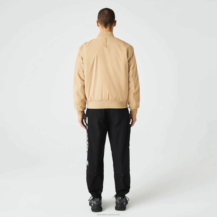 bež 02s 6H4B1243 muškarci Lacoste izolirana podstavljena bomber jakna