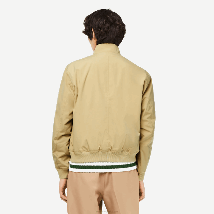 bež ku4 6H4B404 muškarci Lacoste vodoodbojna lagana jakna od kepera