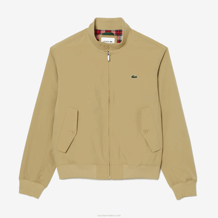 bež ku4 6H4B404 muškarci Lacoste vodoodbojna lagana jakna od kepera