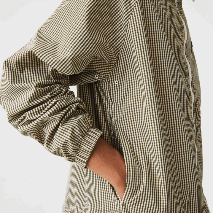 bež tamno bijela kaki zelena 87e 6H4B1232 muškarci Lacoste karirana keper jakna s kapuljačom