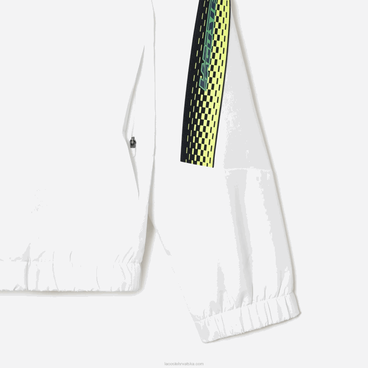 bijela tamnoplava žuta x1i 6H4B381 muškarci Lacoste teniska jakna s kapuljačom od recikliranog poliestera