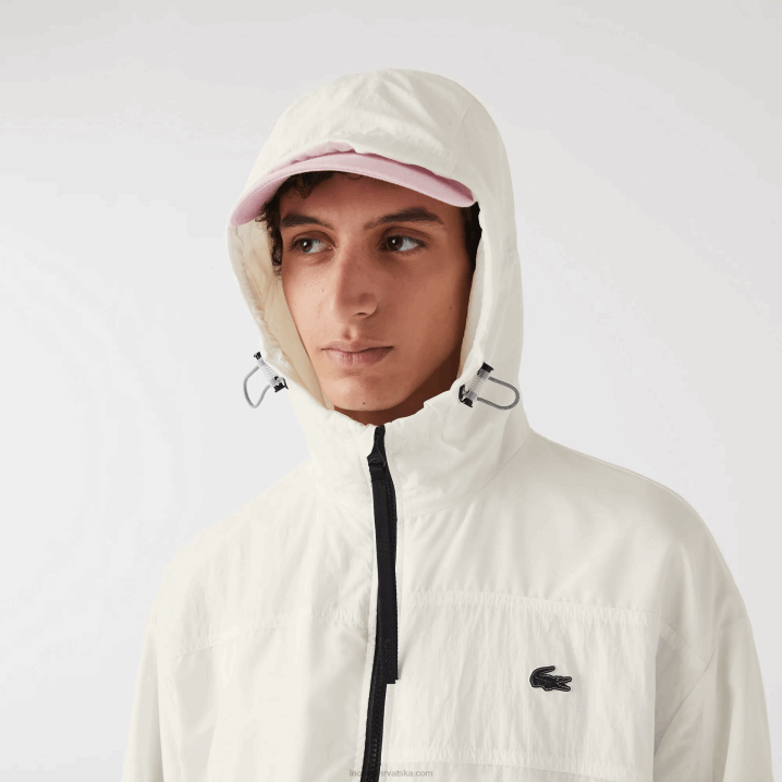 bijeli b5l 6H4B1249 muškarci Lacoste jakna s patchwork efektom