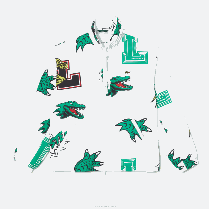 bijeli sbh 6H4B1245 muškarci Lacoste vodootporna jakna od tafta