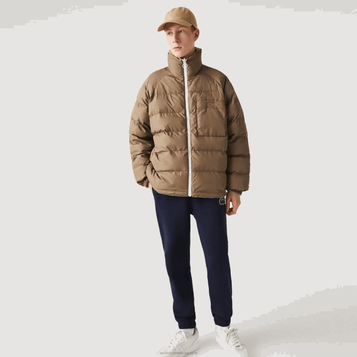 bijelo bež 7dx 6H4B1225 muškarci Lacoste vodoodbojna reverzibilna jakna