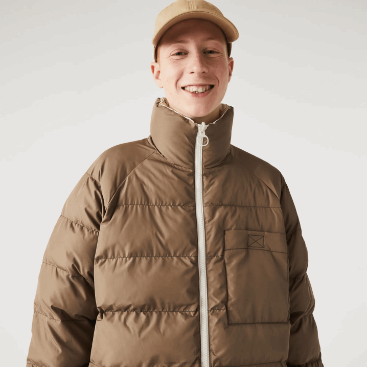 bijelo bež 7dx 6H4B1225 muškarci Lacoste vodoodbojna reverzibilna jakna