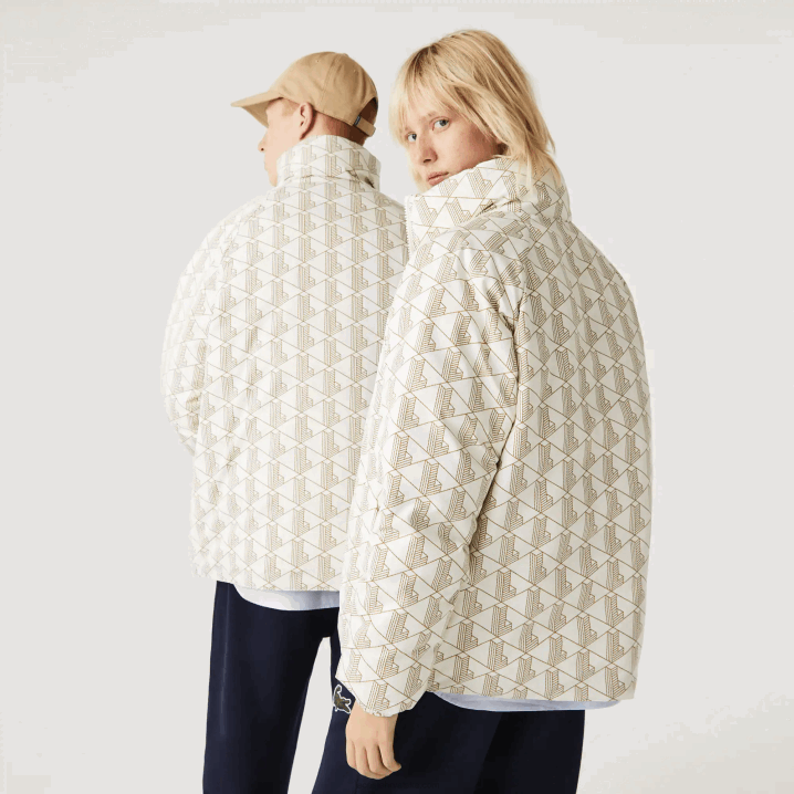 bijelo bež 7dx 6H4B1225 muškarci Lacoste vodoodbojna reverzibilna jakna