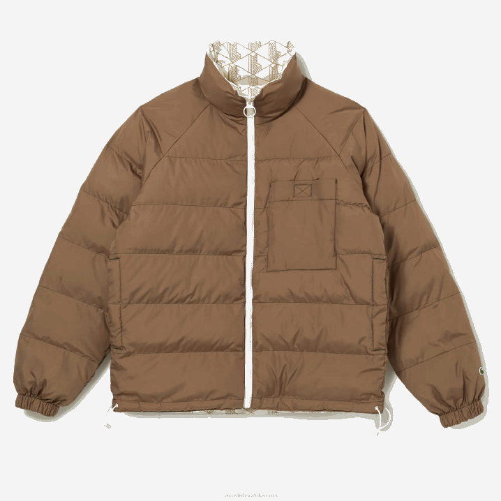 bijelo bež 7dx 6H4B1225 muškarci Lacoste vodoodbojna reverzibilna jakna